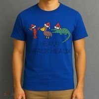 Heaux Heaux Heaux Funny Louisiana Cajun Christmas Holiday T-Shirt thumb 3
