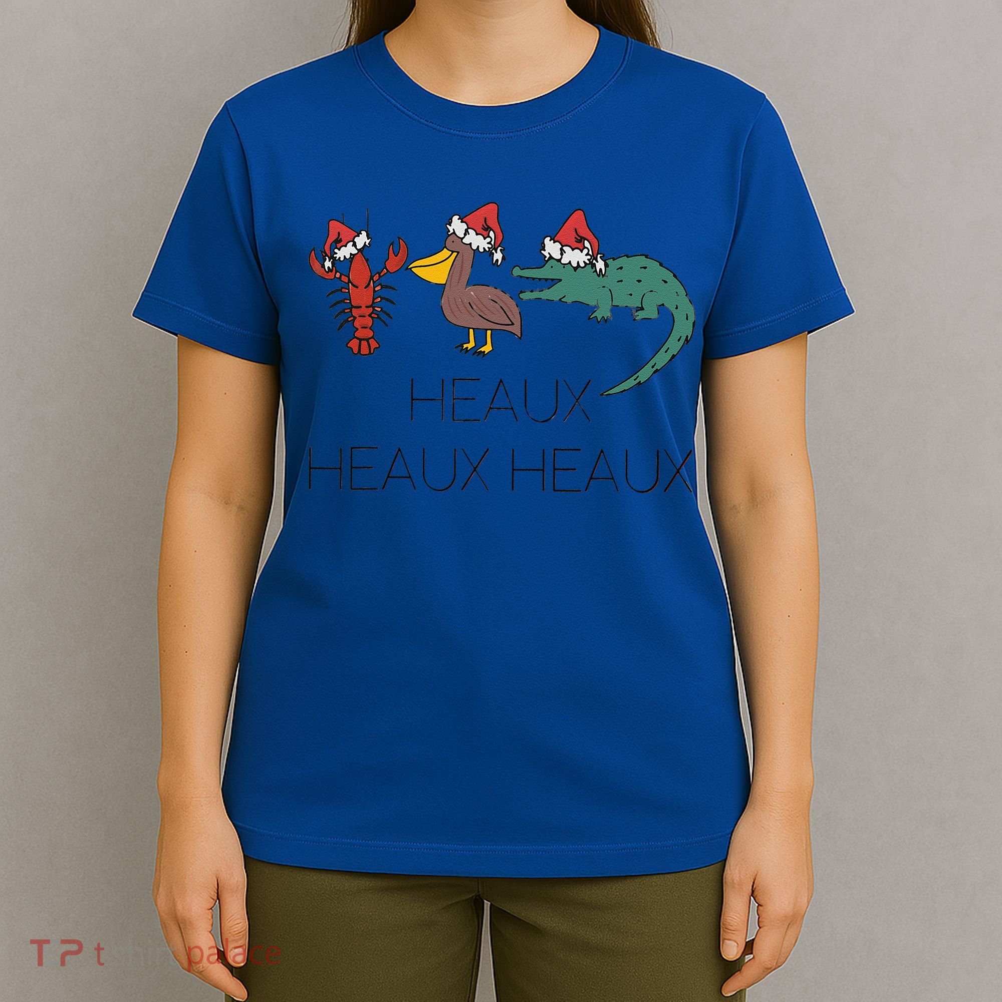 Heaux Heaux Heaux Funny Louisiana Cajun Christmas Holiday T-Shirt