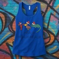 Heaux Heaux Heaux Funny Louisiana Cajun Christmas Holiday Women's Tank Top thumb 3