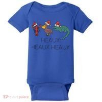 Heaux Heaux Heaux Funny Louisiana Cajun Christmas Holiday Baby Bodysuit thumb 0