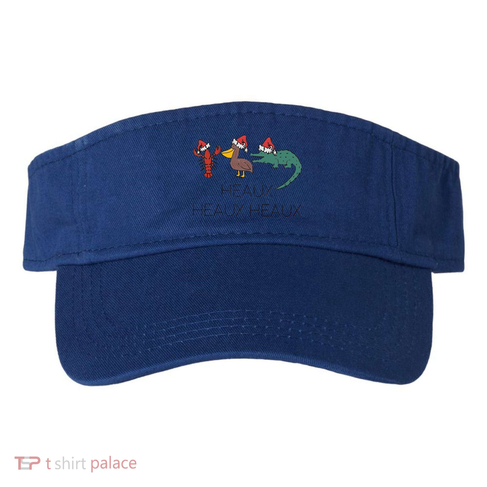 Heaux Heaux Heaux Funny Louisiana Cajun Christmas Holiday Visor
