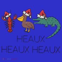 Heaux Heaux Heaux Funny Louisiana Cajun Christmas Holiday Visor thumb 3