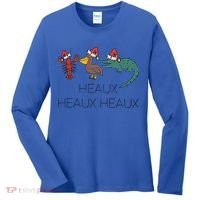 Heaux Heaux Heaux Funny Louisiana Cajun Christmas Holiday Women's Long Sleeve Shirt thumb 0