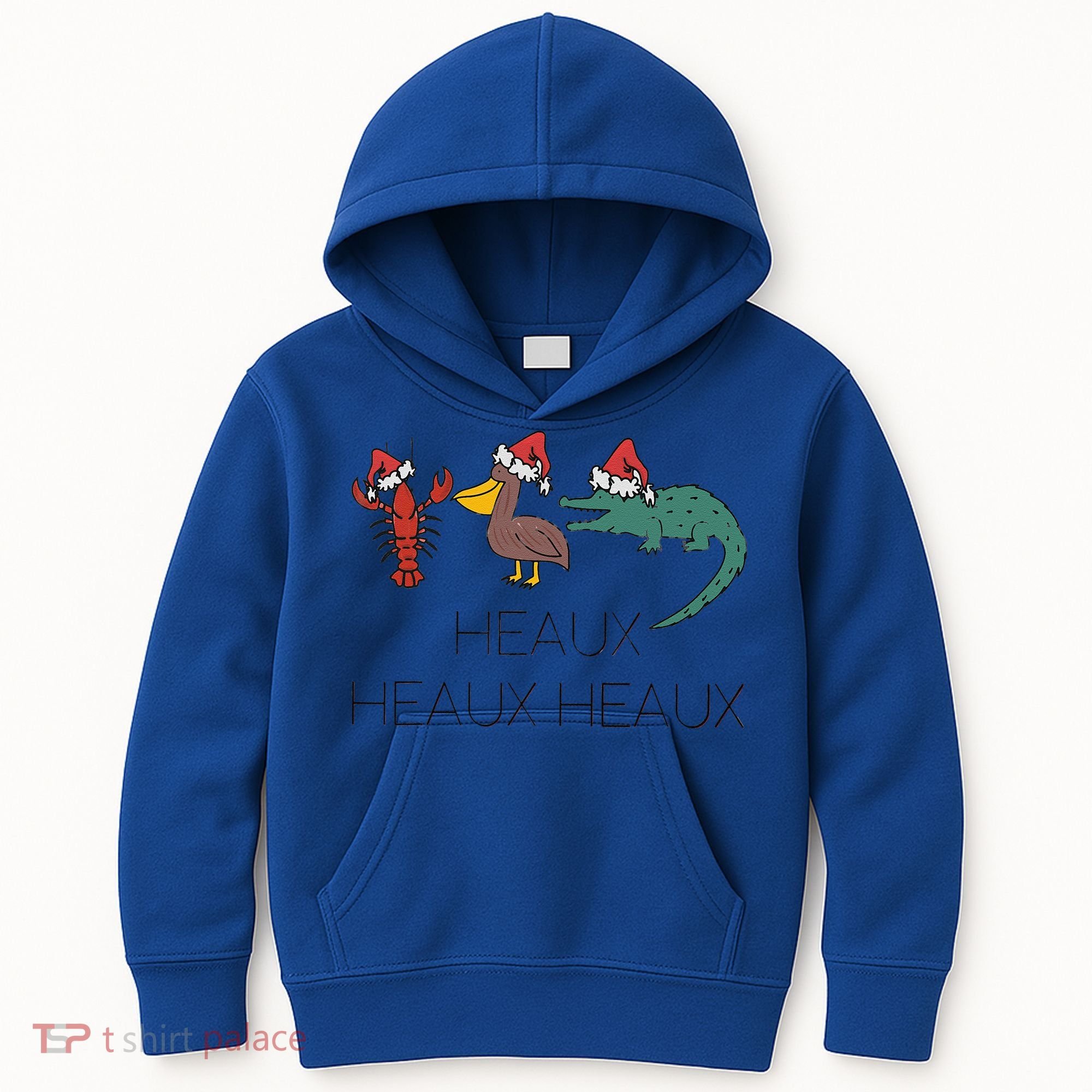 Heaux Heaux Heaux Funny Louisiana Cajun Christmas Holiday Kids Hoodie