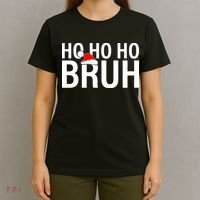 Ho Ho Ho Bruh Santa Hat Funny Christmas T-Shirt thumb 4