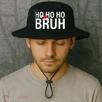 Ho Ho Ho Bruh Santa Hat Funny Christmas Bucket Hat thumb 2
