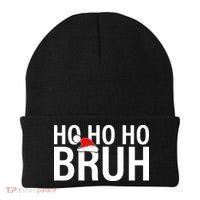 Ho Ho Ho Bruh Santa Hat Funny Christmas Beanie thumb 0