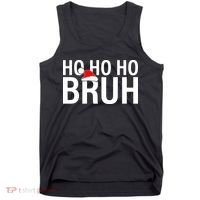Ho Ho Ho Bruh Santa Hat Funny Christmas Tank Top thumb 0
