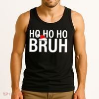 Ho Ho Ho Bruh Santa Hat Funny Christmas Tank Top thumb 3