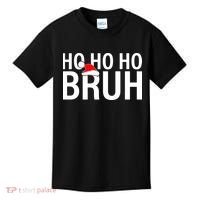 Ho Ho Ho Bruh Santa Hat Funny Christmas Kids T-Shirt thumb 0