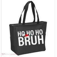 Ho Ho Ho Bruh Santa Hat Funny Christmas Tote Bag thumb 2