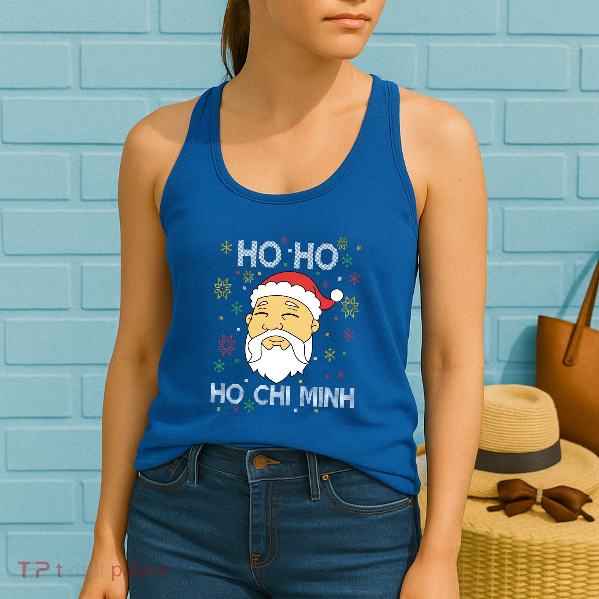 Ho Ho Ho Chi Minh Asian Vietnamese Santa Claus Christmas Gift Women's Tank Top