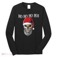 Ho Ho Ho Skeleton Bearded Skull Santa Long Sleeve Shirt thumb 0