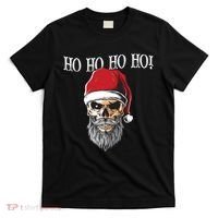 Ho Ho Ho Skeleton Bearded Skull Santa T-Shirt thumb 0