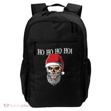 Ho Ho Ho Skeleton Bearded Skull Santa Backpack