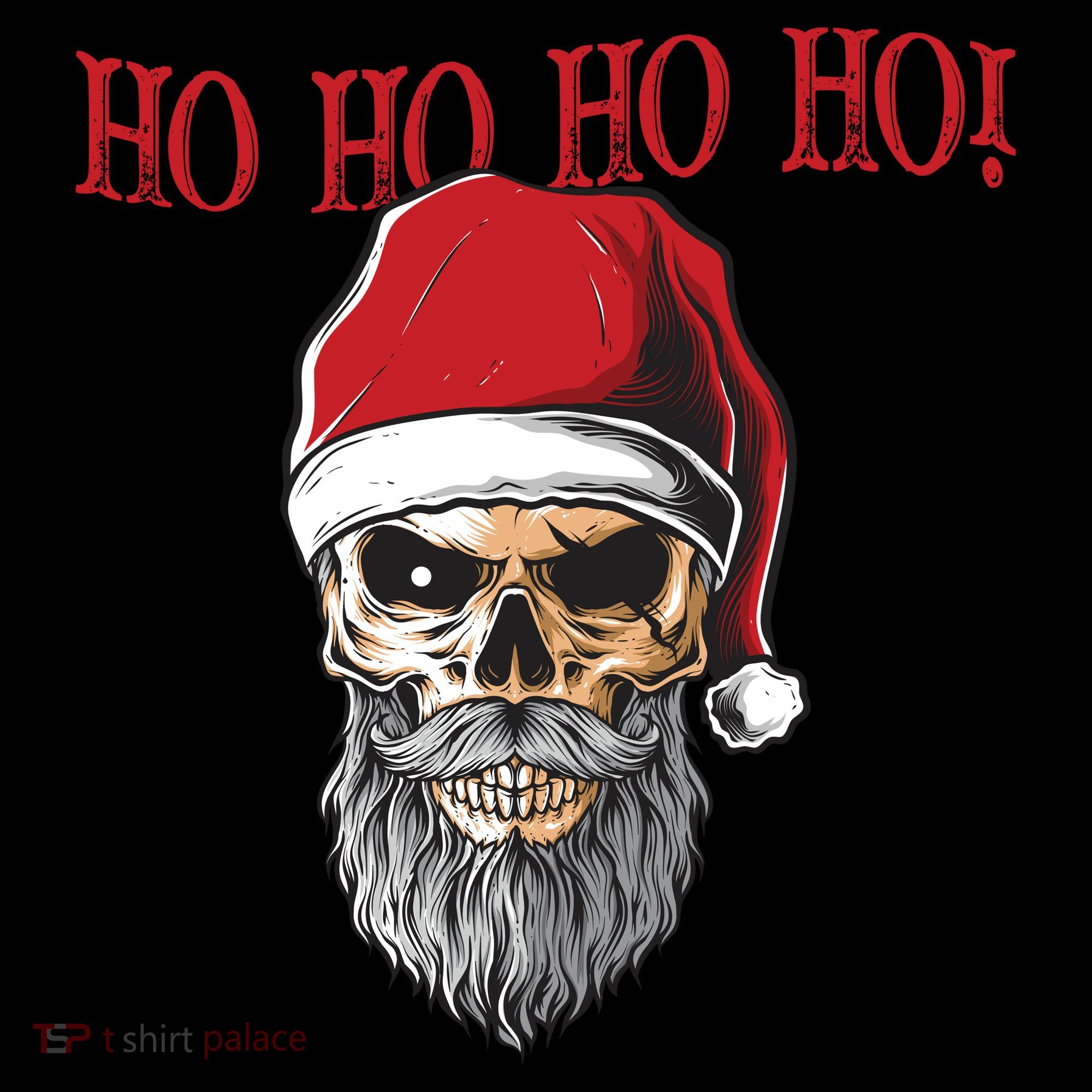 Ho Ho Ho Skeleton Bearded Skull Santa Coffee Mug