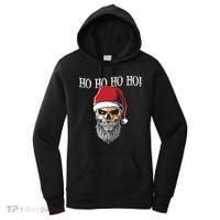 Ho Ho Ho Skeleton Bearded Skull Santa Women's Hoodie thumb 0
