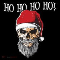 Ho Ho Ho Skeleton Bearded Skull Santa Mousepad thumb 1