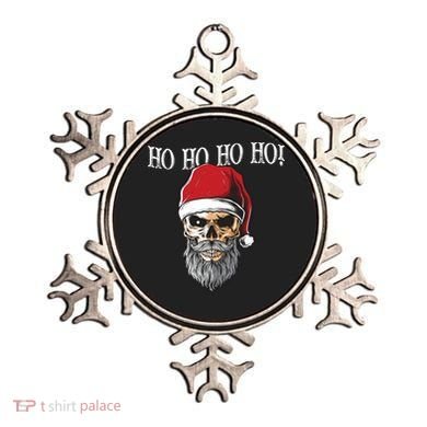 Ho Ho Ho Skeleton Bearded Skull Santa Ornament