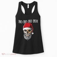 Ho Ho Ho Skeleton Bearded Skull Santa Women's Tank Top thumb 0