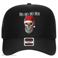 Ho Ho Ho Skeleton Bearded Skull Santa Hat thumb 0