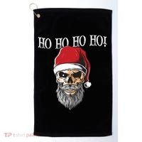 Ho Ho Ho Skeleton Bearded Skull Santa Golf Towel thumb 0
