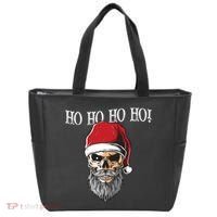 Ho Ho Ho Skeleton Bearded Skull Santa Tote Bag thumb 0