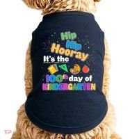 Hip Hip Hooray It's The 100th Day Of Kindergarten Doggie Tank thumb 0