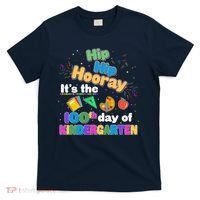 Hip Hip Hooray It's The 100th Day Of Kindergarten T-Shirt thumb 0