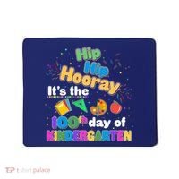 Hip Hip Hooray It's The 100th Day Of Kindergarten Mousepad thumb 0