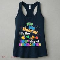 Hip Hip Hooray It's The 100th Day Of Kindergarten Women's Tank Top thumb 3