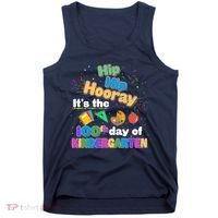 Hip Hip Hooray It's The 100th Day Of Kindergarten Tank Top thumb 0