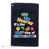 Hip Hip Hooray It's The 100th Day Of Kindergarten Golf Towel thumb 0