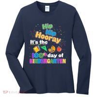 Hip Hip Hooray It's The 100th Day Of Kindergarten Women's Long Sleeve Shirt thumb 0