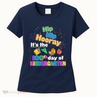 Hip Hip Hooray It's The 100th Day Of Kindergarten Women's T-Shirt thumb 0