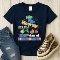 Hip Hip Hooray It's The 100th Day Of Kindergarten Women's T-Shirt thumb 3