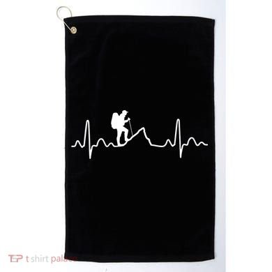 Hiking Heartbeat Golf Towel