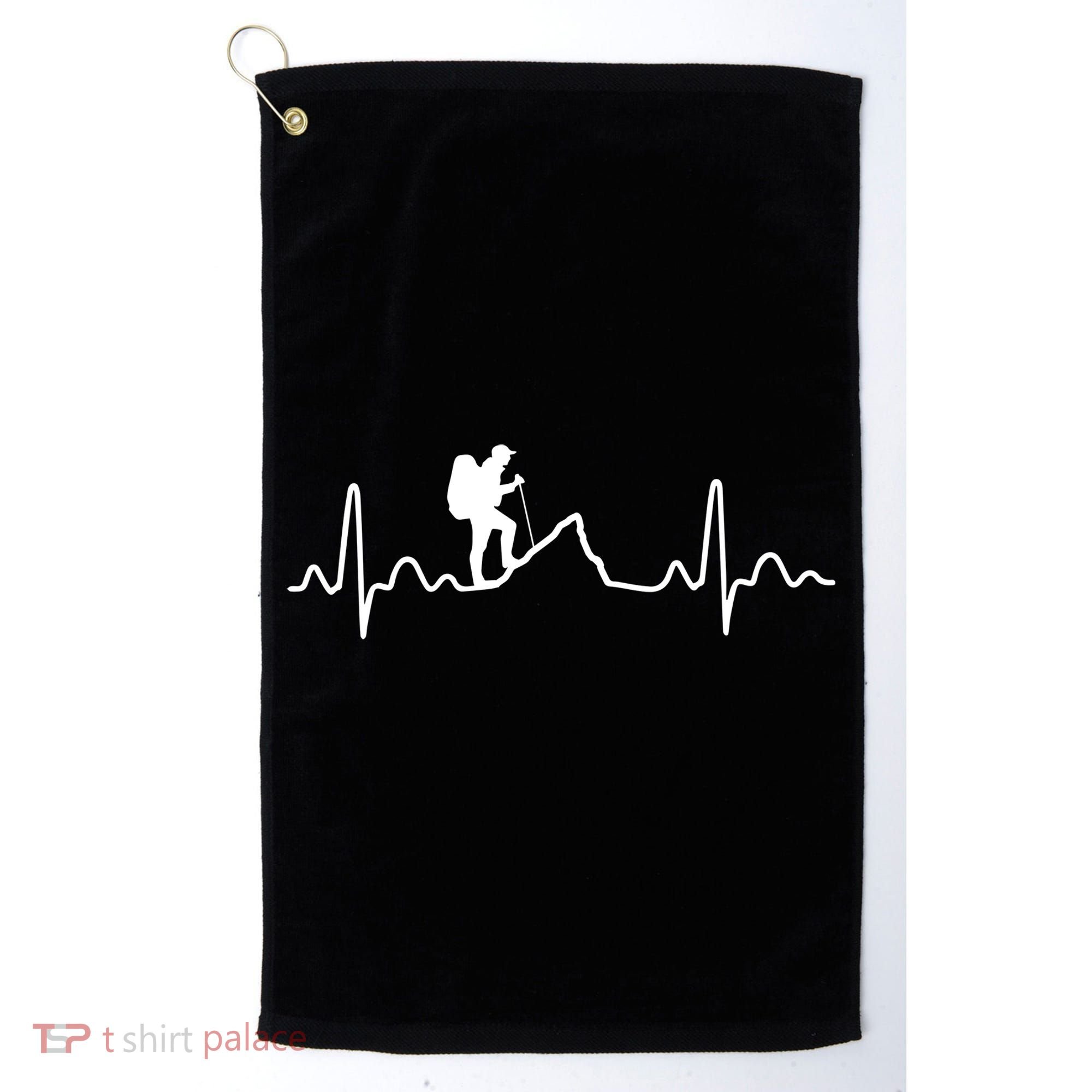 Hiking Heartbeat Golf Towel