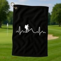 Hiking Heartbeat Golf Towel thumb 1