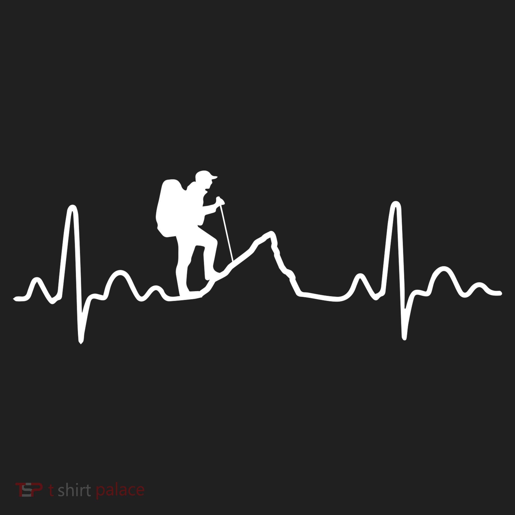 Hiking Heartbeat Golf Towel