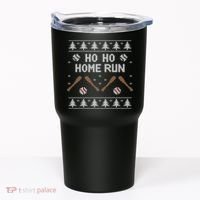Ho Ho HOME Run Funny Ugly Christmas Baseball lover Tumbler thumb 0