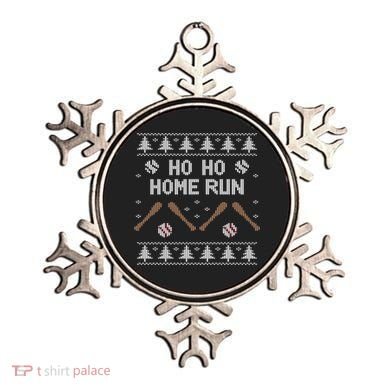 Ho Ho HOME Run Funny Ugly Christmas Baseball lover Ornament