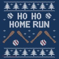Ho Ho HOME Run Funny Ugly Christmas Baseball lover Sweatshirt thumb 3
