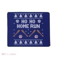 Ho Ho HOME Run Funny Ugly Christmas Baseball lover Mousepad thumb 0