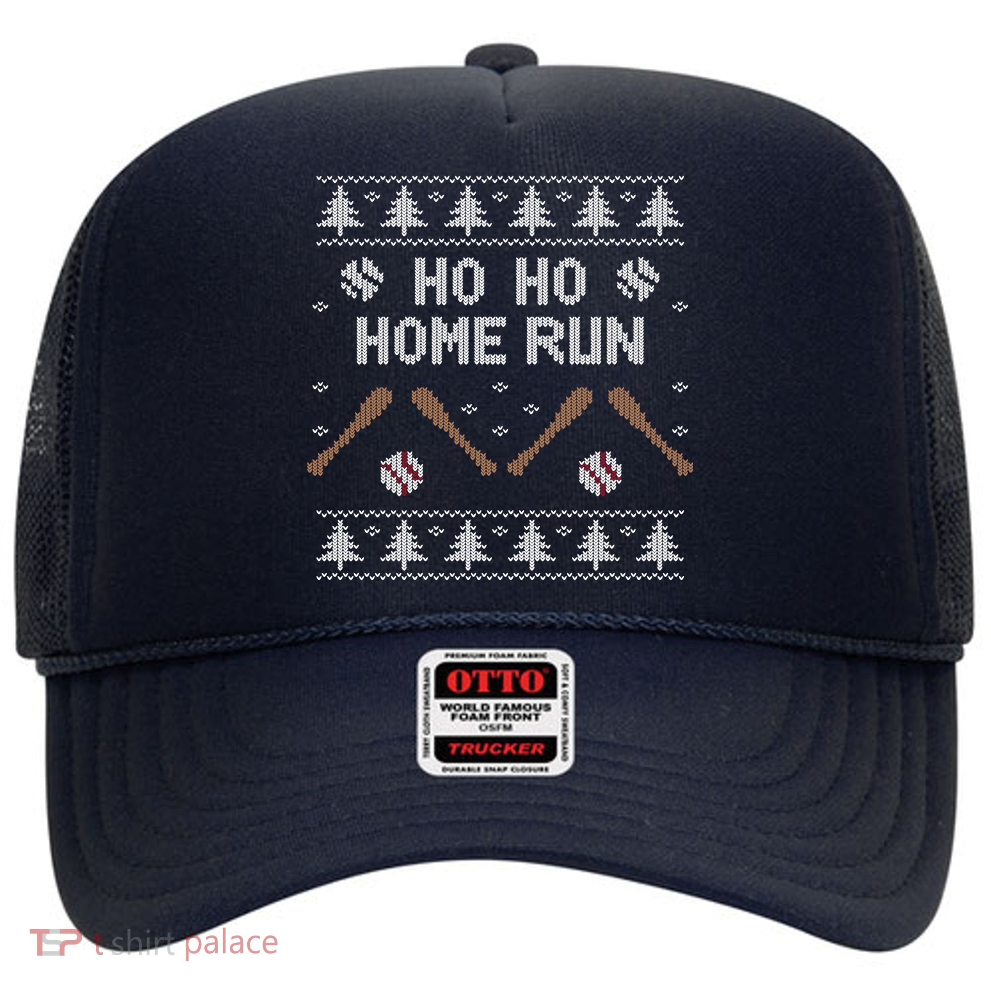 Ho Ho HOME Run Funny Ugly Christmas Baseball lover Hat
