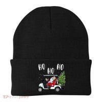 Ho Ho Ho Funny Santa On Golf Cart With Christmas Tree Beanie thumb 0
