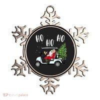Ho Ho Ho Funny Santa On Golf Cart With Christmas Tree Ornament thumb 0