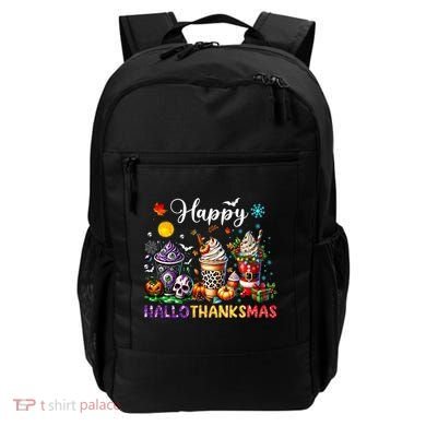 Happy Hallothanksmas Halloween Coffee Latte Thanksgiving Backpack