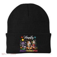Happy Hallothanksmas Halloween Coffee Latte Thanksgiving Beanie thumb 0