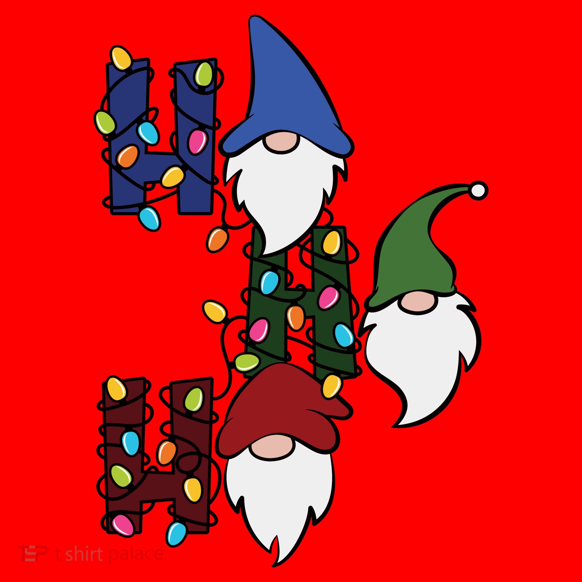 Ho Ho Ho Gnome Jolly Christmas Santa Hat